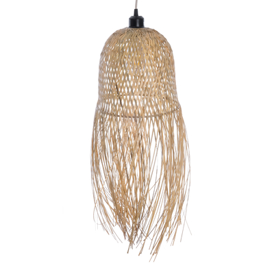 GLOBOSTAR® MANILA 01713 Boho Κρεμαστό Φωτιστικό Οροφής με Ντουί 1 x E27 AC 220-240V IP20 - Μπεζ - Μ25 x Π25 x Υ60cm