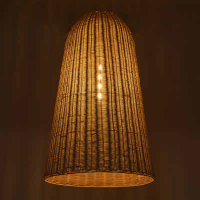 GLOBOSTAR® FAROL 01746 Boho Κρεμαστό Φωτιστικό Οροφής με Ντουί 1 x E27 AC 220-240V IP20 - Μπεζ - Μ60 x Π60 x Y100cm