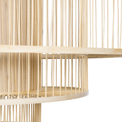 GLOBOSTAR® HIBISCUS 01780 Boho Κρεμαστό Φωτιστικό Οροφής με Ντουί 1 x E27 AC 220-240V IP20 - Μπεζ - Μ100 x Π100 x Y100cm