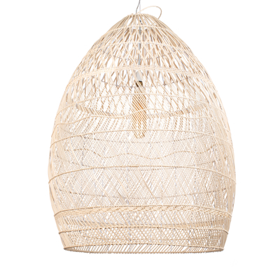 GLOBOSTAR® MALIBU 01812 Boho Κρεμαστό Φωτιστικό Οροφής με Ντουί 1 x E27 AC 220-240V IP20 - Μπεζ - Μ95 x Π95 x Υ125cm