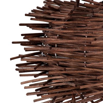 GLOBOSTAR® MINORCA 01732 Boho Κρεμαστό Φωτιστικό Οροφής με Ντουί 1 x E27 AC 220-240V IP20 - Καφέ - Μ30 x Π30 x Υ18cm