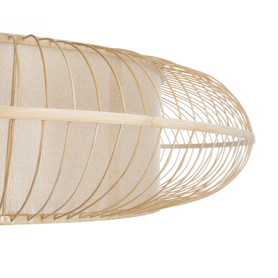 GLOBOSTAR® HIBISCUS 01782 Boho Κρεμαστό Φωτιστικό Οροφής με Ντουί 3 x E27 AC 220-240V IP20 - Μπεζ - Μ120 x Π120 x Y31cm