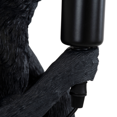 GLOBOSTAR® APES 01807 Μοντέρνο Επιτραπέζιο Φωτιστικό Πορτατίφ με Ντουί 1 x E27 AC 220-240V IP20 - Μαύρο - Μ30 x Π27 x Υ30cm