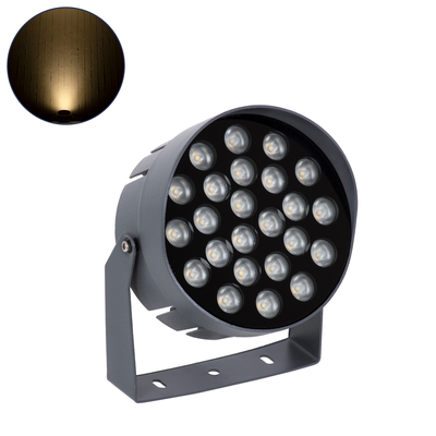 GLOBOSTAR® FLOODNIGMA 90378 Προβολέας Σποτ Wall Washer LED 24W 2160lm 30° DC 24V Αδιάβροχο IP65 Θερμό Λευκό 2700K Dimmable - Bridgelux SMD Chip - Γκρι Ανθρακί - Μ15 x Π15 x Υ9.1cm - 3 Χρόνια Εγγύηση