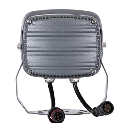 GLOBOSTAR® FLOODXENA 90699 Προβολέας Σποτ Wall Washer με Αντιθαμβωτική Γρίλια LED 24W 2040lm 10° DC 24V Αδιάβροχο IP65 Πολύχρωμο RGBW Dimmable DMX512 - Bridgelux SMD Chip - Γκρι Ανθρακί - Μ13 x Π11 x Υ15cm - 3 Χρόνια Εγγύηση