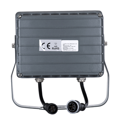 GLOBOSTAR® FLOODXENA 90700 Προβολέας Σποτ Wall Washer με Αντιθαμβωτική Γρίλια LED 48W 4080lm 10° DC 24V Αδιάβροχο IP65 Πολύχρωμο RGBW Dimmable DMX512 - Bridgelux SMD Chip - Γκρι Ανθρακί - Μ17.5 x Π12.5 x Υ18cm - 3 Χρόνια Εγγύηση