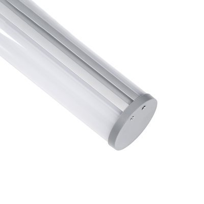 GloboStar® SURFACEPENDANT-PROFILE 70855-3M Προφίλ Αλουμινίου - Βάση & Ψύκτρα Ταινίας LED με Λευκό Γαλακτερό Κάλυμμα - Επιφανειακή & Κρεμαστή Χρήση - Πατητό Κάλυμμα - Ασημί - 3 Μέτρα - Μ300 x Φ6cm