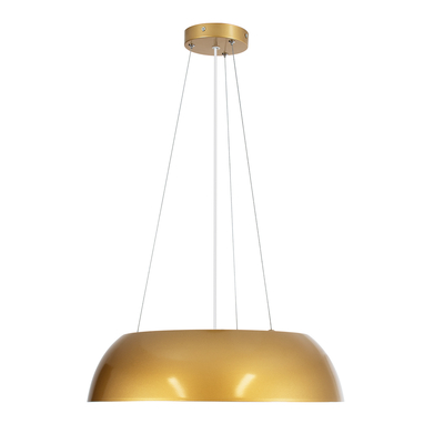 GLOBOSTAR® ANATOLIA 61268 Μοντέρνο Κρεμαστό Φωτιστικό Οροφής LED 60W 6900lm 120° AC 220-240V IP20 Ρυθμιζόμενο Λευκό CCT με Χειριστήριο από 2700K έως 6000K Dimmable - Lumileds SMD Chip - Χρυσό - Μ43 x Π43 x Υ11cm - 3 Χρόνια Εγγύηση