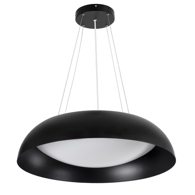 GLOBOSTAR® ANATOLIA 61269 Μοντέρνο Κρεμαστό Φωτιστικό Οροφής LED 75W 8625lm 120° AC 220-240V IP20 Ρυθμιζόμενο Λευκό CCT με Χειριστήριο από 2700K έως 6000K Dimmable - Lumileds SMD Chip - Μαύρο Ματ - Μ60 x Π60 x Υ12.5cm - 3 Χρόνια Εγγύηση