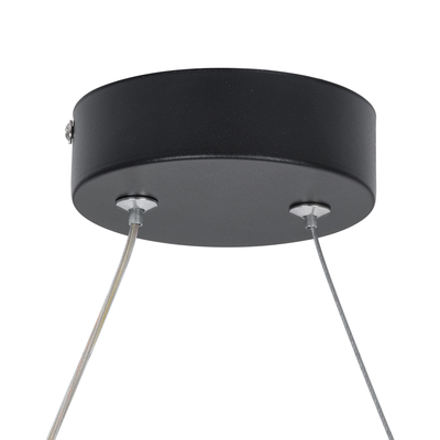 GLOBOSTAR® ROME 61294 Μοντέρνο Κρεμαστό Φωτιστικό Οροφής LED 24W 2640lm 200° AC 220-240V IP20 Ρυθμιζόμενο Λευκό CCT με On/Off 2700K/4500K/6000K - Lumileds SMD Chip - Μαύρο Ματ - Μ65.5 x Π4 x Υ33cm - 3 Χρόνια Εγγύηση