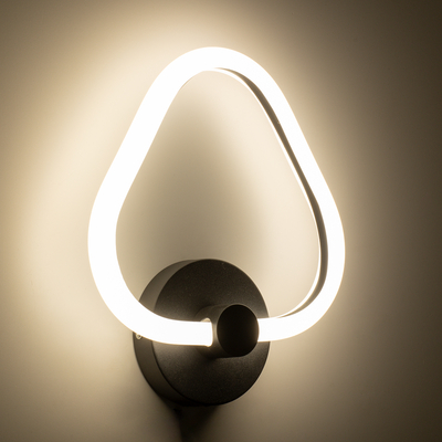 GLOBOSTAR® REGINA 61341 Μοντέρνο Φωτιστικό Τοίχου - Απλίκα LED 8W 960lm 360° AC 220-240V IP20 Ρυθμιζόμενο Λευκό CCT με On/Off 2700K/4500K/6000K - Lumileds SMD Chip - Μαύρο Ματ - Μ25 x Π7 x Υ28.5cm - 3 Χρόνια Εγγύηση