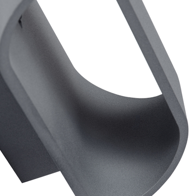 GLOBOSTAR® EDEN 60667 Μοντέρνο Φωτιστικό Τοίχου - Απλίκα LED 10W 1000lm 60° AC 220-240V IP20 Φυσικό Λευκό 4500K - Bridgelux COB Chip & TÜV SÜD Driver - Γκρι Ανθρακί Ματ - Μ16 x Π10.5 x Υ9cm - 3 Χρόνια Εγγύηση