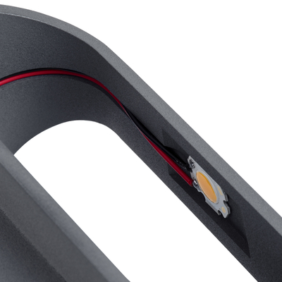 GLOBOSTAR® EDEN 60668 Μοντέρνο Φωτιστικό Τοίχου - Απλίκα LED 10W 950lm 60° AC 220-240V IP20 Θερμό Λευκό 2700K - Bridgelux COB Chip & TÜV SÜD Driver - Γκρι Ανθρακί Ματ - Μ16 x Π10.5 x Υ9cm - 3 Χρόνια Εγγύηση