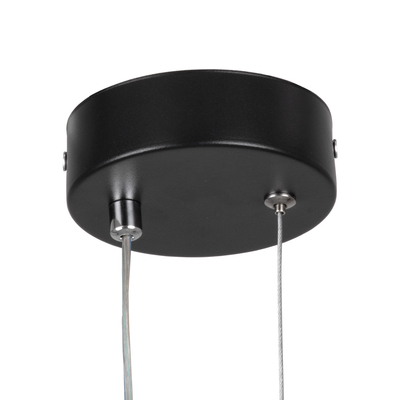 GLOBOSTAR® DEROBA 61298 Μοντέρνο Κρεμαστό Φωτιστικό Οροφής LED 12W 1320lm 360° AC 220-240V IP20 Ρυθμιζόμενο Λευκό CCT με On/Off 2700K/4500K/6000K - Lumileds SMD Chip - Μαύρο Ματ - Μ16 x Π1.6 x Υ25.5cm - 3 Χρόνια Εγγύηση