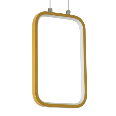 GLOBOSTAR® NEROBA 61301 Μοντέρνο Κρεμαστό Φωτιστικό Οροφής LED 12W 1320lm 360° AC 220-240V IP20 Ρυθμιζόμενο Λευκό CCT με On/Off 2700K/4500K/6000K - Lumileds SMD Chip - Χρυσό Βούρτσας - Μ16 x Π1.6 x Υ25.5cm - 3 Χρόνια Εγγύηση