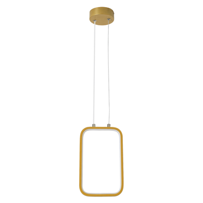 GLOBOSTAR® NEROBA 61301 Μοντέρνο Κρεμαστό Φωτιστικό Οροφής LED 12W 1320lm 360° AC 220-240V IP20 Ρυθμιζόμενο Λευκό CCT με On/Off 2700K/4500K/6000K - Lumileds SMD Chip - Χρυσό Βούρτσας - Μ16 x Π1.6 x Υ25.5cm - 3 Χρόνια Εγγύηση