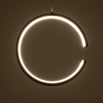 GLOBOSTAR® CEROBA 61306 Μοντέρνο Κρεμαστό Φωτιστικό Οροφής LED 12W 1320lm 360° AC 220-240V IP20 Ρυθμιζόμενο Λευκό CCT με On/Off 2700K/4500K/6000K - Lumileds SMD Chip - Μαύρο - Μ22 x Π2 x Υ22cm - 3 Χρόνια Εγγύηση