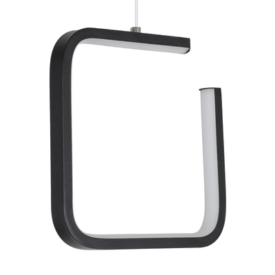 GLOBOSTAR® CEROBA 61308 Μοντέρνο Κρεμαστό Φωτιστικό Οροφής LED 12W 1320lm 360° AC 220-240V IP20 Ρυθμιζόμενο Λευκό CCT με On/Off 2700K/4500K/6000K - Lumileds SMD Chip - Μαύρο Ματ - Μ22 x Π2 x Υ22cm - 3 Χρόνια Εγγύηση