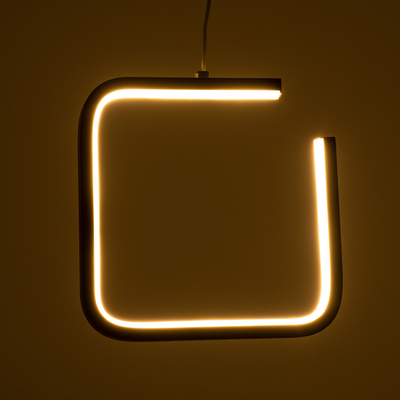 GLOBOSTAR® CEROBA 61308 Μοντέρνο Κρεμαστό Φωτιστικό Οροφής LED 12W 1320lm 360° AC 220-240V IP20 Ρυθμιζόμενο Λευκό CCT με On/Off 2700K/4500K/6000K - Lumileds SMD Chip - Μαύρο Ματ - Μ22 x Π2 x Υ22cm - 3 Χρόνια Εγγύηση