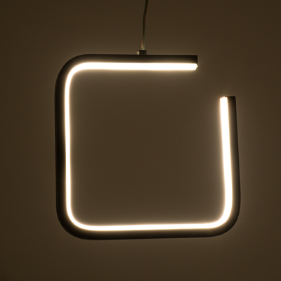 GLOBOSTAR® CEROBA 61308 Μοντέρνο Κρεμαστό Φωτιστικό Οροφής LED 12W 1320lm 360° AC 220-240V IP20 Ρυθμιζόμενο Λευκό CCT με On/Off 2700K/4500K/6000K - Lumileds SMD Chip - Μαύρο Ματ - Μ22 x Π2 x Υ22cm - 3 Χρόνια Εγγύηση