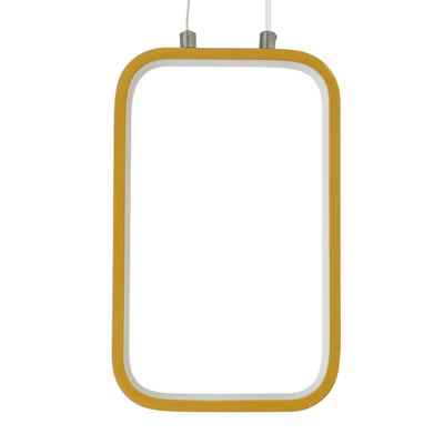 GLOBOSTAR® NEROBA 61301 Μοντέρνο Κρεμαστό Φωτιστικό Οροφής LED 12W 1320lm 360° AC 220-240V IP20 Ρυθμιζόμενο Λευκό CCT με On/Off 2700K/4500K/6000K - Lumileds SMD Chip - Χρυσό Βούρτσας - Μ16 x Π1.6 x Υ25.5cm - 3 Χρόνια Εγγύηση