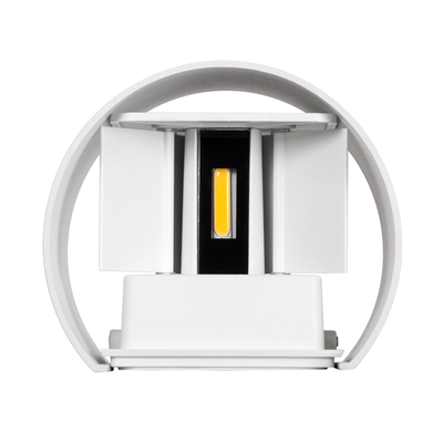 GLOBOSTAR® AXIS-R 60635 Μοντέρνο Φωτιστικό Τοίχου - Απλίκα LED 10W 1150lm 5°/60° AC 220-240V Αδιάβροχο IP65 Θερμό Λευκό 2700K - Bridgelux COB Chip & TÜV SÜD Driver - Λευκό Ματ - Μ10 x Π10 x Υ10cm - 5 Χρόνια Εγγύηση