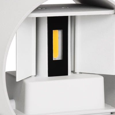 GLOBOSTAR® AXIS-R 60635 Μοντέρνο Φωτιστικό Τοίχου - Απλίκα LED 10W 1150lm 5°/60° AC 220-240V Αδιάβροχο IP65 Θερμό Λευκό 2700K - Bridgelux COB Chip & TÜV SÜD Driver - Λευκό Ματ - Μ10 x Π10 x Υ10cm - 5 Χρόνια Εγγύηση