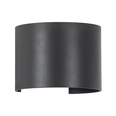 GLOBOSTAR® AXIS-R 60636 Μοντέρνο Φωτιστικό Τοίχου - Απλίκα LED 10W 1150lm 5°/60° AC 220-240V Αδιάβροχο IP65 Θερμό Λευκό 2700K - Bridgelux COB Chip & TÜV SÜD Driver - Γκρι Ανθρακί Ματ - Μ10 x Π10 x Υ10cm - 5 Χρόνια Εγγύηση