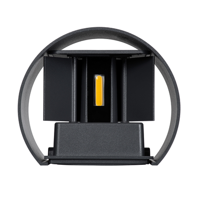 GLOBOSTAR® AXIS-R 60636 Μοντέρνο Φωτιστικό Τοίχου - Απλίκα LED 10W 1150lm 5°/60° AC 220-240V Αδιάβροχο IP65 Θερμό Λευκό 2700K - Bridgelux COB Chip & TÜV SÜD Driver - Γκρι Ανθρακί Ματ - Μ10 x Π10 x Υ10cm - 5 Χρόνια Εγγύηση