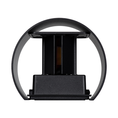 GLOBOSTAR® AXIS-R 60637 Μοντέρνο Φωτιστικό Τοίχου - Απλίκα LED 10W 1150lm 5°/60° AC 220-240V Αδιάβροχο IP65 Θερμό Λευκό 2700K - Bridgelux COB Chip & TÜV SÜD Driver - Μαύρο Ματ - Μ10 x Π10 x Υ10cm - 5 Χρόνια Εγγύηση