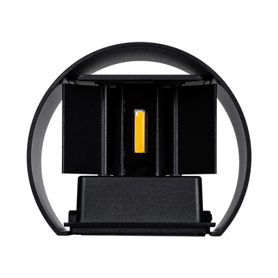 GLOBOSTAR® AXIS-R 60637 Μοντέρνο Φωτιστικό Τοίχου - Απλίκα LED 10W 1150lm 5°/60° AC 220-240V Αδιάβροχο IP65 Θερμό Λευκό 2700K - Bridgelux COB Chip & TÜV SÜD Driver - Μαύρο Ματ - Μ10 x Π10 x Υ10cm - 5 Χρόνια Εγγύηση