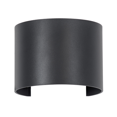 GLOBOSTAR® AXIS-R 60639 Μοντέρνο Φωτιστικό Τοίχου - Απλίκα LED 10W 1200lm 5°/60° AC 220-240V Αδιάβροχο IP65 Φυσικό Λευκό 4500K - Bridgelux COB Chip & TÜV SÜD Driver - Γκρι Ανθρακί Ματ - Μ10 x Π10 x Υ10cm - 5 Χρόνια Εγγύηση