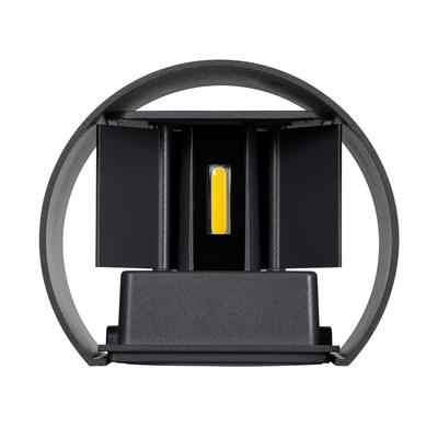 GLOBOSTAR® AXIS-R 60639 Μοντέρνο Φωτιστικό Τοίχου - Απλίκα LED 10W 1200lm 5°/60° AC 220-240V Αδιάβροχο IP65 Φυσικό Λευκό 4500K - Bridgelux COB Chip & TÜV SÜD Driver - Γκρι Ανθρακί Ματ - Μ10 x Π10 x Υ10cm - 5 Χρόνια Εγγύηση