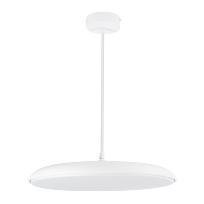 GLOBOSTAR® BARON 61255 Μοντέρνο Κρεμαστό Φωτιστικό Οροφής LED 24W 2880lm 120° AC 220-240V IP20 Ρυθμιζόμενο Λευκό CCT με On/Off 2700K/4500K/6000K - Lumileds SMD Chip - Λευκό Ματ - Μ40 x Π40 x Υ10cm - 3 Χρόνια Εγγύηση