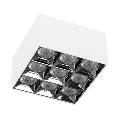 GLOBOSTAR® LUMINAR 60339 Downlight Σποτ LED 30W 4050lm 36° AC 220-240V IP20 Θερμό Λευκό 2700K - Osram SMD Chip & TÜV SÜD Driver - Λευκό Ματ - Μ12 x Π12 x Υ6.6cm - 5 Χρόνια Εγγύηση