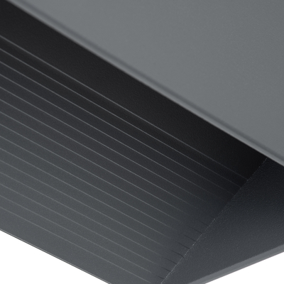 GLOBOSTAR® CIRCOA 60543 Μοντέρνο Φωτιστικό Τοίχου - Απλίκα LED 10W 1080lm 60° AC 220-240V IP44 Θερμό Λευκό 2700K - Bridgelux COB Chip & TÜV SÜD Driver - Γκρι Ανθρακί Ματ - Μ20 x Π8 x Υ10cm - 5 Χρόνια Εγγύηση