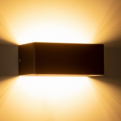 GLOBOSTAR® CIRCOA 60543 Μοντέρνο Φωτιστικό Τοίχου - Απλίκα LED 10W 1080lm 60° AC 220-240V IP44 Θερμό Λευκό 2700K - Bridgelux COB Chip & TÜV SÜD Driver - Γκρι Ανθρακί Ματ - Μ20 x Π8 x Υ10cm - 5 Χρόνια Εγγύηση