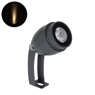 GLOBOSTAR® TREEGAL 90461 Φωτιστικό Σποτ για Φυτά - Δέντρα με Βάση Μπετού & Κορμού LED 3W 330lm 15° DC 24V Αδιάβροχο IP67 Θερμό Λευκό 2700K Dimmable - Bridgelux SMD Chip - Γκρι Ανθρακί - Μ5 x Π5 x Υ14.7cm - 3 Χρόνια Εγγύηση