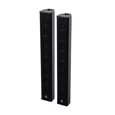 GloboStar® FDB K803 98024 PA Speaker - Παθητικό Ηχείο Column Κολωνάτο Επιτοίχιο & Επιδαπέδιο 8Ω - 200W RMS (800W Peak) - 8 x 3 Inches Mid & HF - IP20 - Μαύρο - Μ10 x Π11 x Υ75cm - Ζεύγος