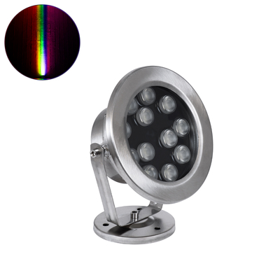 GLOBOSTAR® UNDERWATER-DENIS 90431 Υποβρύχιος Προβολέας Σποτ για Σιντριβάνια/Πισίνες LED 12W 1020lm 30° DC 24V Αδιάβροχο IP68 RGBW DMX512 Dimmable - Ανοξείδωτο Ατσάλι 304 - Μ14.5 x Π7 x Υ17cm - 3 Χρόνια Εγγύηση