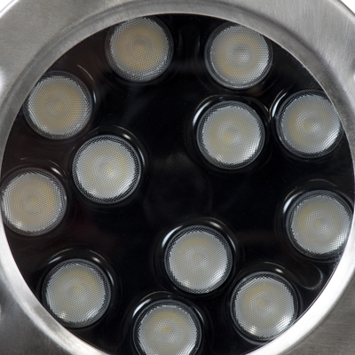 GLOBOSTAR® UNDERWATER-JERRY 90425 Υποβρύχιο Επιφανειακό Σποτ για Σιντριβάνια/Πισίνες LED 12W 1020lm 30° DC 24V Αδιάβροχο IP68 RGBW DMX512 Dimmable - Ανοξείδωτο Ατσάλι 304 - Μ14.5 x Π7 x Υ19cm - 3 Χρόνια Εγγύηση