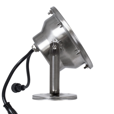 GLOBOSTAR® UNDERWATER-DENIS 90431 Υποβρύχιος Προβολέας Σποτ για Σιντριβάνια/Πισίνες LED 12W 1020lm 30° DC 24V Αδιάβροχο IP68 RGBW DMX512 Dimmable - Ανοξείδωτο Ατσάλι 304 - Μ14.5 x Π7 x Υ17cm - 3 Χρόνια Εγγύηση