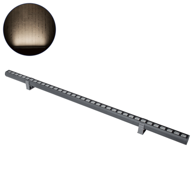 GLOBOSTAR® WASHERPANDA 90584 Μπάρα Φωτισμού Wall Washer LED 36W 4140lm 15° DC 24V Αδιάβροχο IP67 Φυσικό Λευκό 4500K Dimmable - Bridgelux SMD Chip - Γκρι Ανθρακί - Μ100 x Π4 x Υ3.5cm - 3 Χρόνια Εγγύηση
