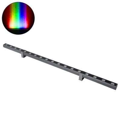 GLOBOSTAR® WASHERPANDA 90585 Μπάρα Φωτισμού Wall Washer LED 36W 3060lm 15° DC 24V Αδιάβροχο IP65 Πολύχρωμο RGBW Dimmable DMX512 - Bridgelux SMD Chip - Γκρι Ανθρακί - Μ100 x Π4 x Υ3.5cm - 3 Χρόνια Εγγύηση