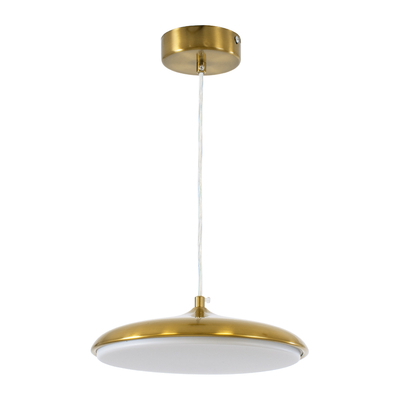 GLOBOSTAR® BARON 60886 Μοντέρνο Κρεμαστό Φωτιστικό Οροφής LED 12W 1440lm 120° AC 220-240V IP20 Ρυθμιζόμενο Λευκό CCT με On/Off 2700K/4500K/6000K - Lumileds SMD Chip - Χρυσό - Μ25 x Π25 x Υ8cm - 3 Χρόνια Εγγύηση