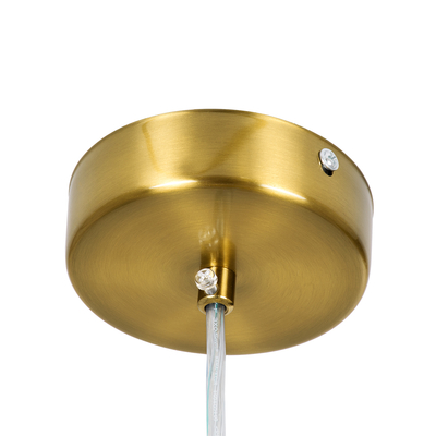 GLOBOSTAR® BARON 60886 Μοντέρνο Κρεμαστό Φωτιστικό Οροφής LED 12W 1440lm 120° AC 220-240V IP20 Ρυθμιζόμενο Λευκό CCT με On/Off 2700K/4500K/6000K - Lumileds SMD Chip - Χρυσό - Μ25 x Π25 x Υ8cm - 3 Χρόνια Εγγύηση