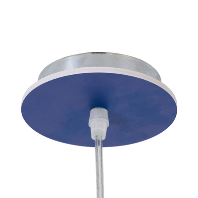 GLOBOSTAR® UFO 61581 Παιδικό Κρεμαστό Φωτιστικό Οροφής με Ντουί 1 x E27 AC 220-240V IP20 - Κίτρινο & Μπλε - Μ58 x Π58 x Υ24cm