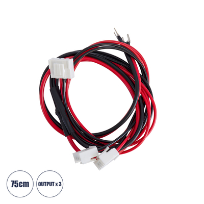 GloboStar® 90244 Καλώδιο Τροφοδοσίας για LED Modules Input x 1 Output x3 Μήκος 75cm