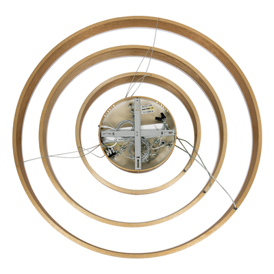 kelvo® VENOM 61190-DECO Μοντέρνο Κρεμαστό Φωτιστικό Οροφής LED 120W 14158lm 120° AC 220-240V IP20 Ρυθμιζόμενο Λευκό CCT με Χειριστήριο από 2700K έως 6000K Dimmable - Lumileds SMD Chip - Χρυσό Βούρτσας - Μ80 x Π80 x Υ60cm - 3 Χρόνια Εγγύηση