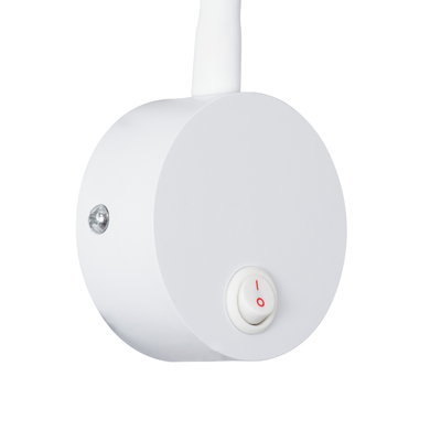 GLOBOSTAR® GOOSE 60876 Μοντέρνο Φωτιστικό Τοίχου - Απλίκα Ξενοδοχείου Reading Light LED 3W 300lm 36° AC 220-240V IP20 Φυσικό Λευκό 4500K - CREE XPE Chip & TÜV SÜD Driver - Λευκό Ματ - Μ6.5 x Π15 x Υ24.5cm - 3 Χρόνια Εγγύηση